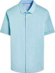 Bugatchi Myron OoohCotton® Solid Short Sleeve Button-Up Shirt