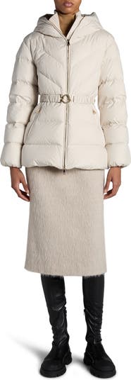 Moncler belted puffer jacket deals