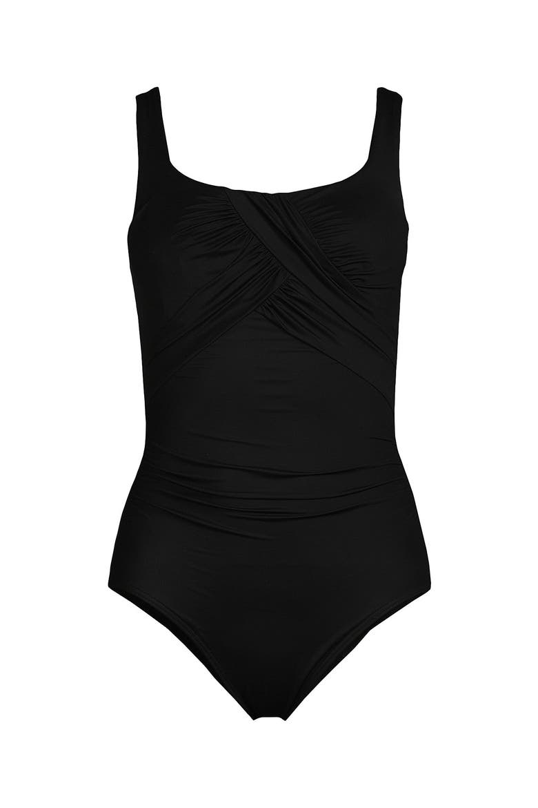 SlenderSuit Carmela Underwire One Piece Swimsuit, Alternate, color, Black
