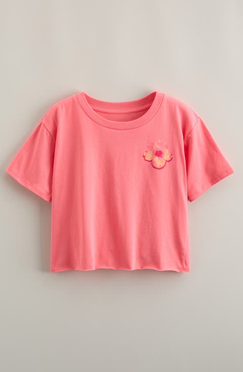 Kids' Crop Cotton Graphic T-Shirt (Big Kid)
