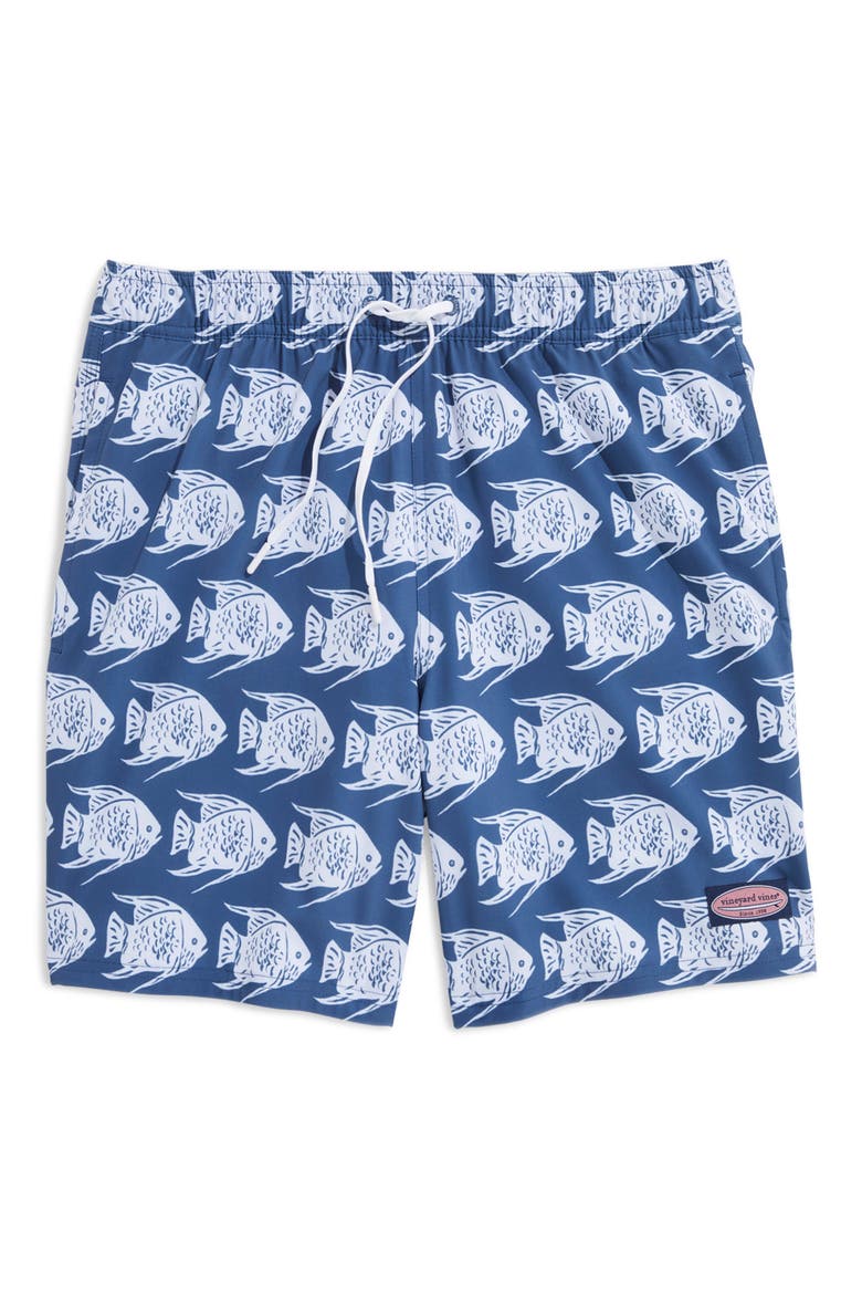 7-Inch Chappy Swim Trunks, Alternate, color, BLUE FISH
