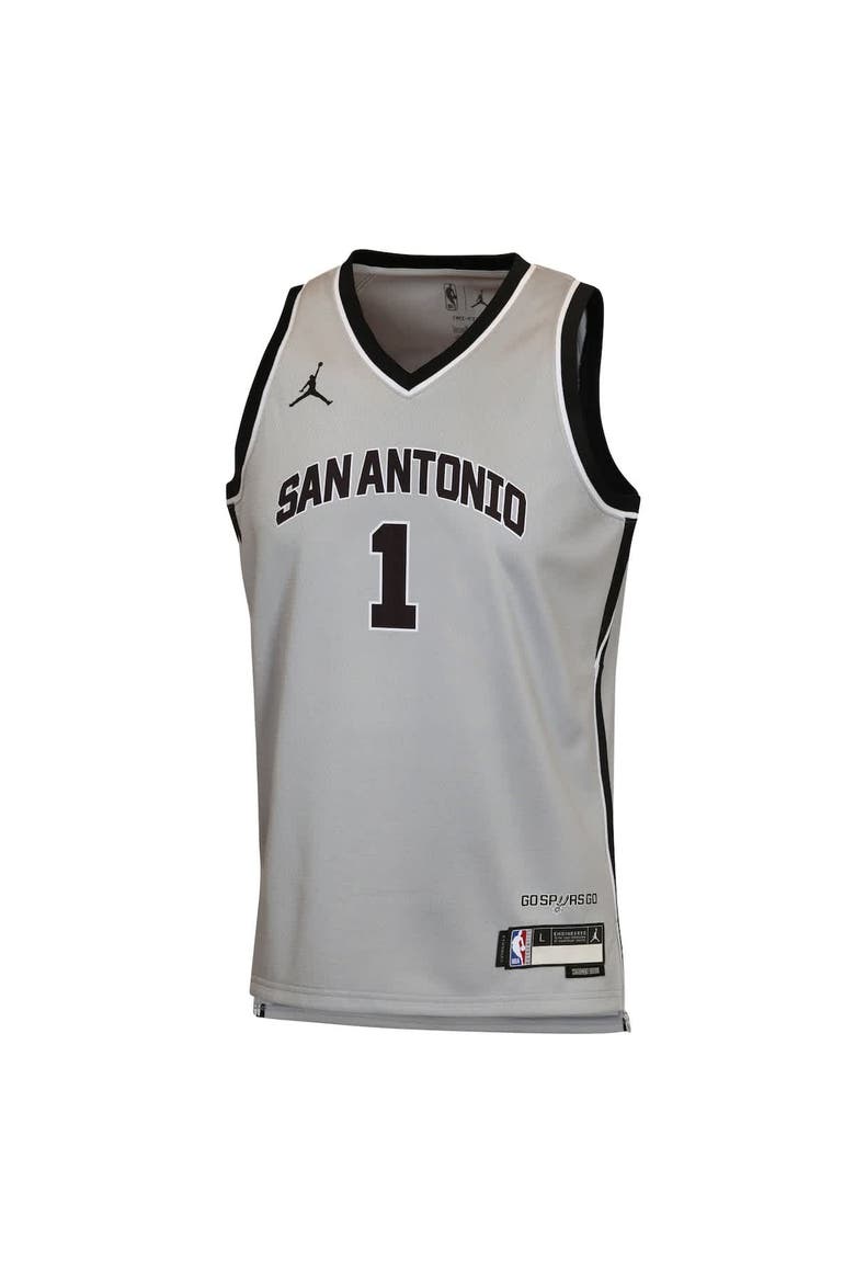 Youth Jordan Brand Victor Wembanyama Silver San Antonio Spurs Swingman Jersey - Statement Edition, Alternate, color, Silver