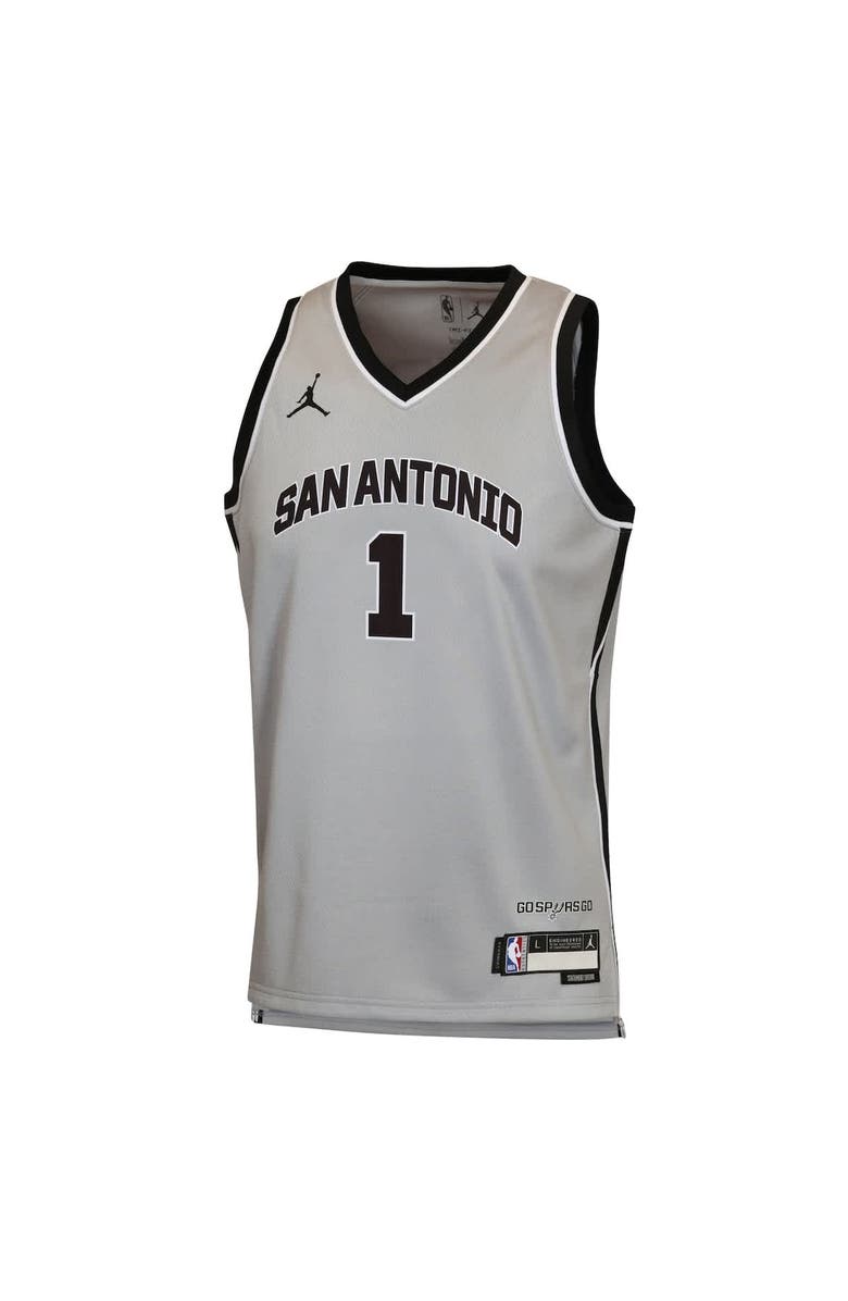 Jordan Brand Youth Jordan Brand Victor Wembanyama Silver San Antonio Spurs Swingman Jersey - Statement Edition, Alternate, color, Silver