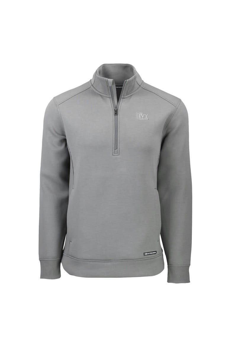 Men's Cutter & Buck  Gray Ivy League Roam Eco Recycled Quarter-Zip Pullover, Alternate, color, Gray