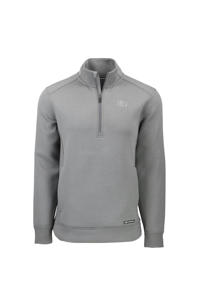Cutter & Buck Men's Cutter & Buck  Gray Ivy League Roam Eco Recycled Quarter-Zip Pullover, Alternate, color, 