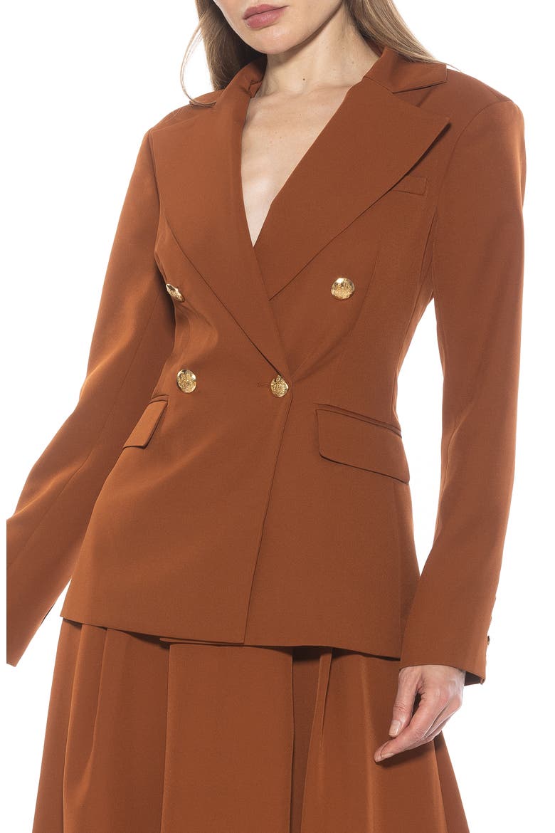 Double Breasted Jacket, Alternate, color, BROWN