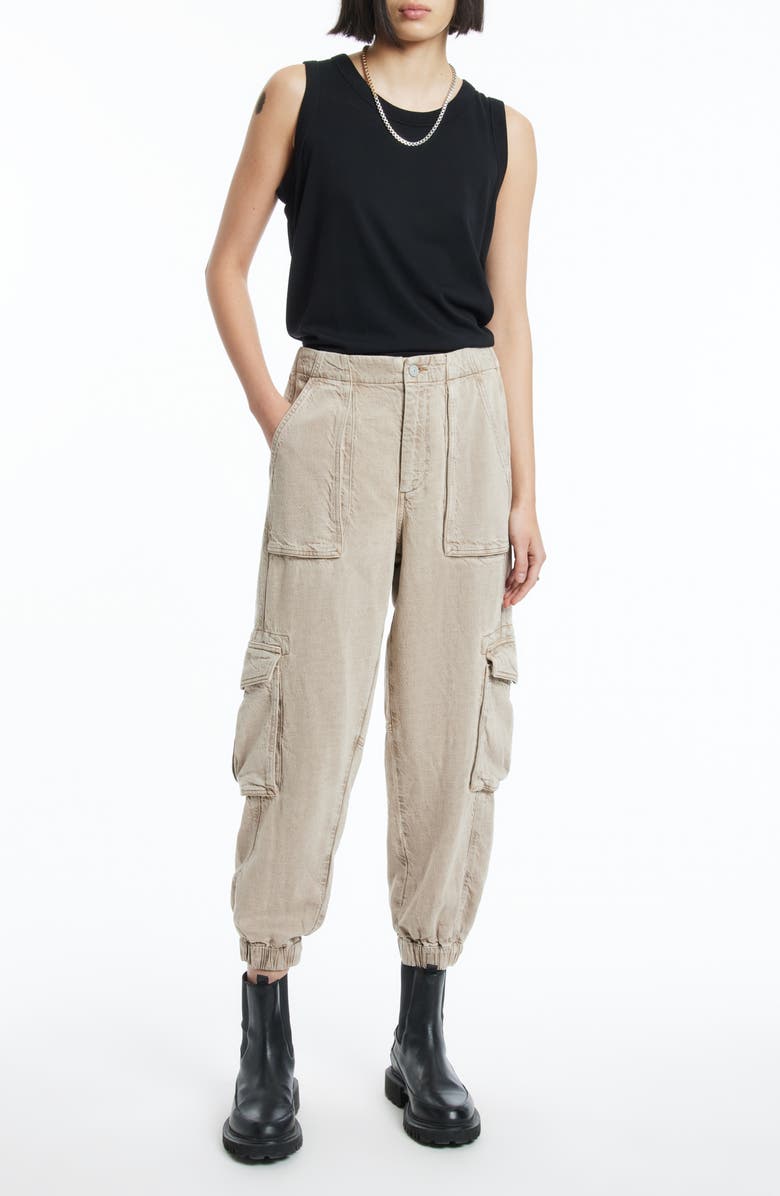 AllSaints Frieda Denim Cargo Joggers, Alternate, color,