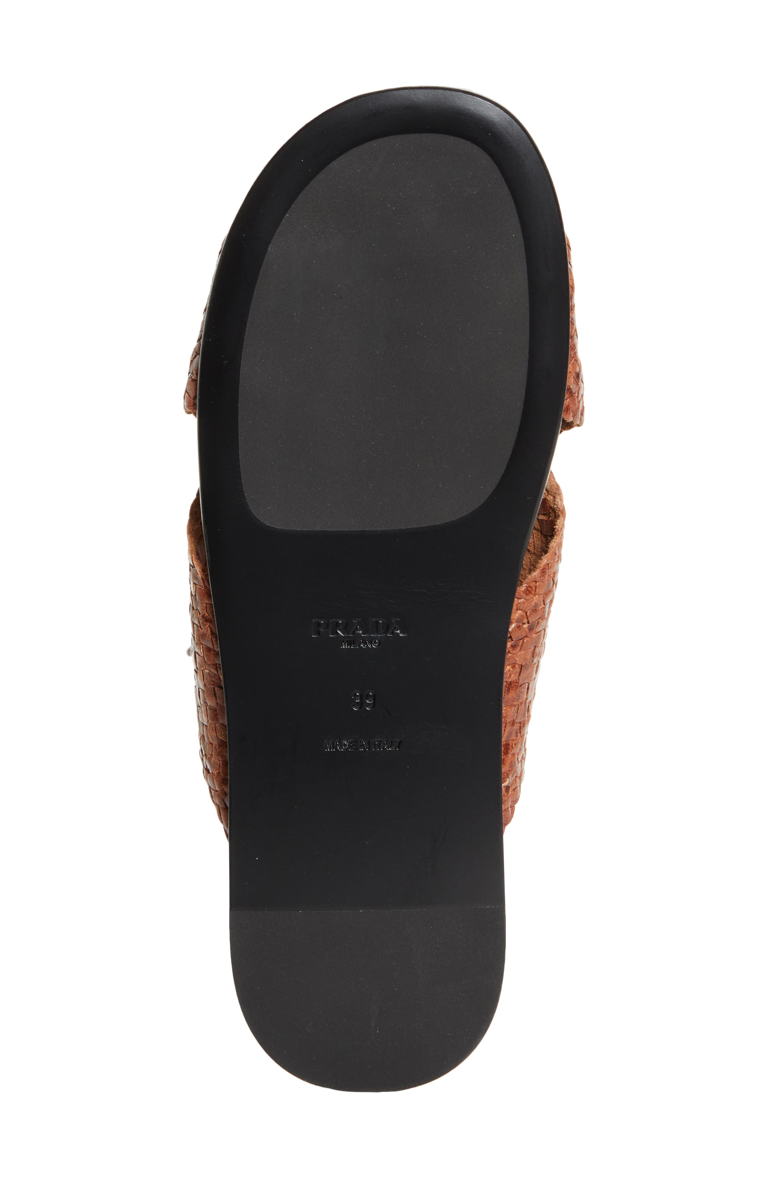 Woven Slide Sandal, Alternate, color, COGNAC