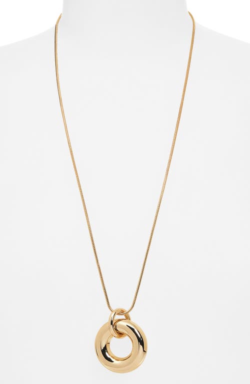 Nordstrom Circle Pendant Long Necklace