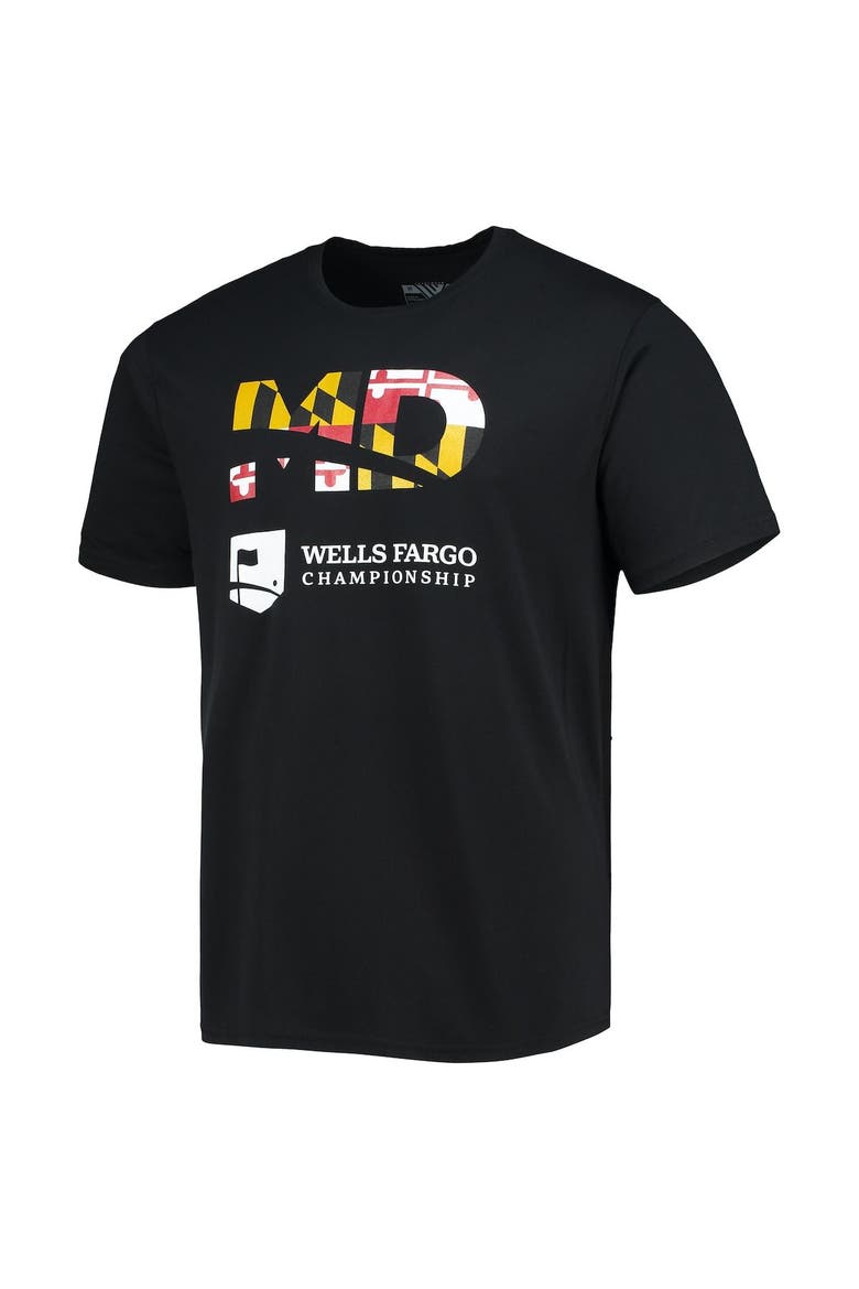 Men's Levelwear Black 2022 Wells Fargo Championship Maryland Flag T-Shirt, Alternate, color, Black