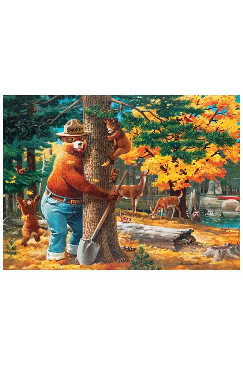 Smokey Bear 100 Piece Jigsaw Puzzle, Alternate, color, Multicolor