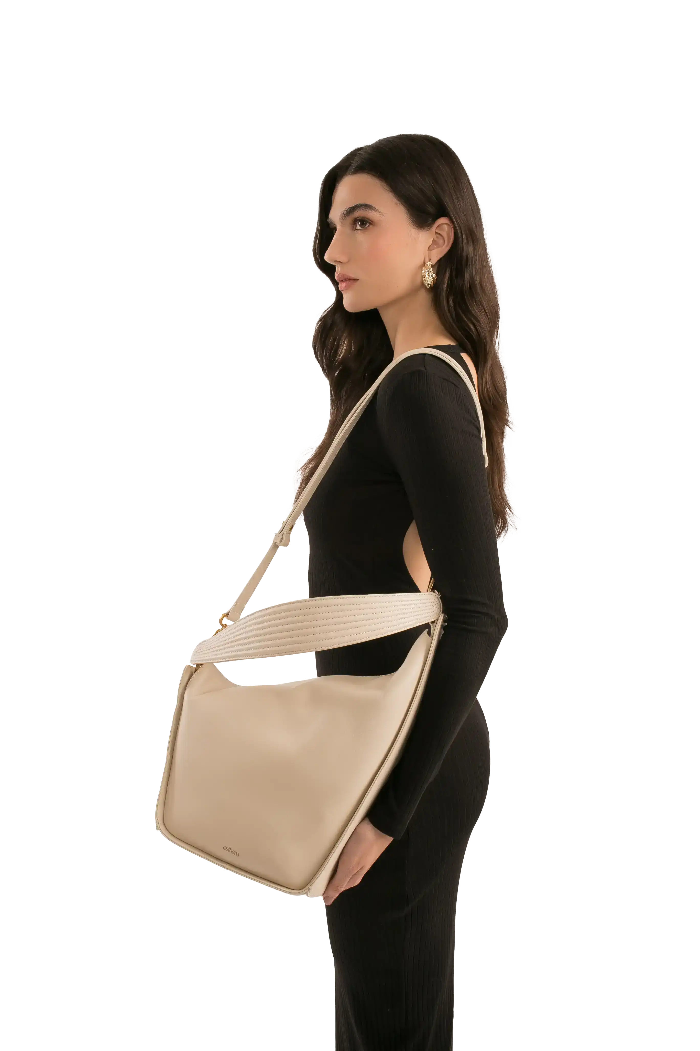 Esthera 10AM Leather Shoulder Bag, Alternate, color, Sand