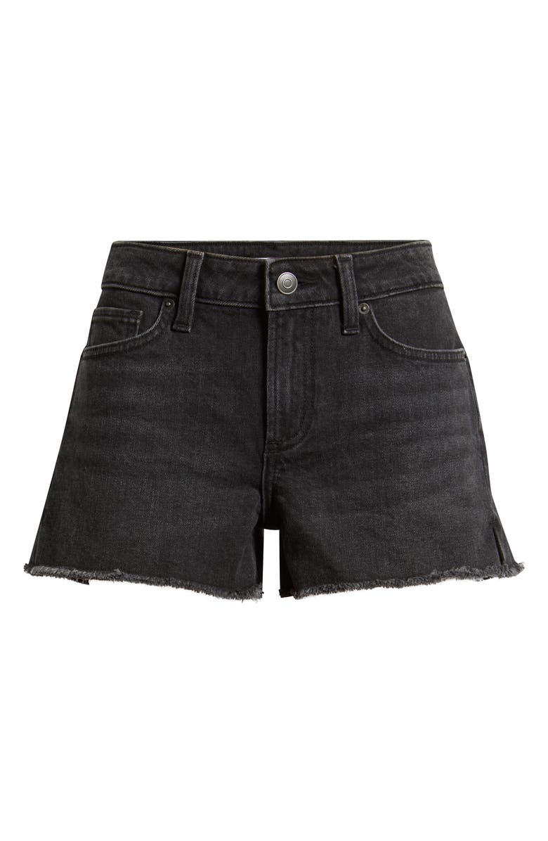BP. Festival Low Rise Stretch Denim Cutoff Shorts, Alternate, color, Washed Black