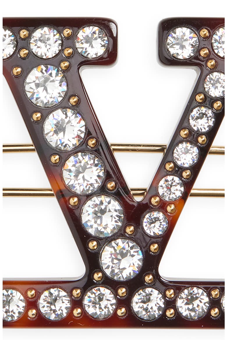 VLOGO Signature Crystal Barrette, Alternate, color, SILVER MULTI