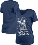 New Era Women's New Era Navy New York Yankees Little Miss 2 V-Neck T-Shirt