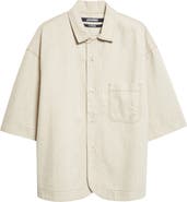Jacquemus La Chemise Paysan de-Nîmes Oversize Denim Button-Up Shirt