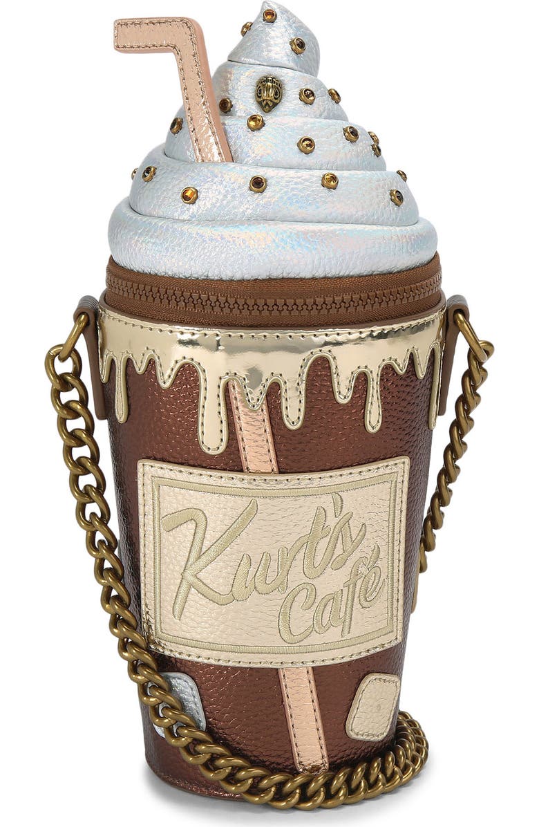 Kurt Geiger London Coffee Cup Shoulder Bag, Main, color, Open Brown