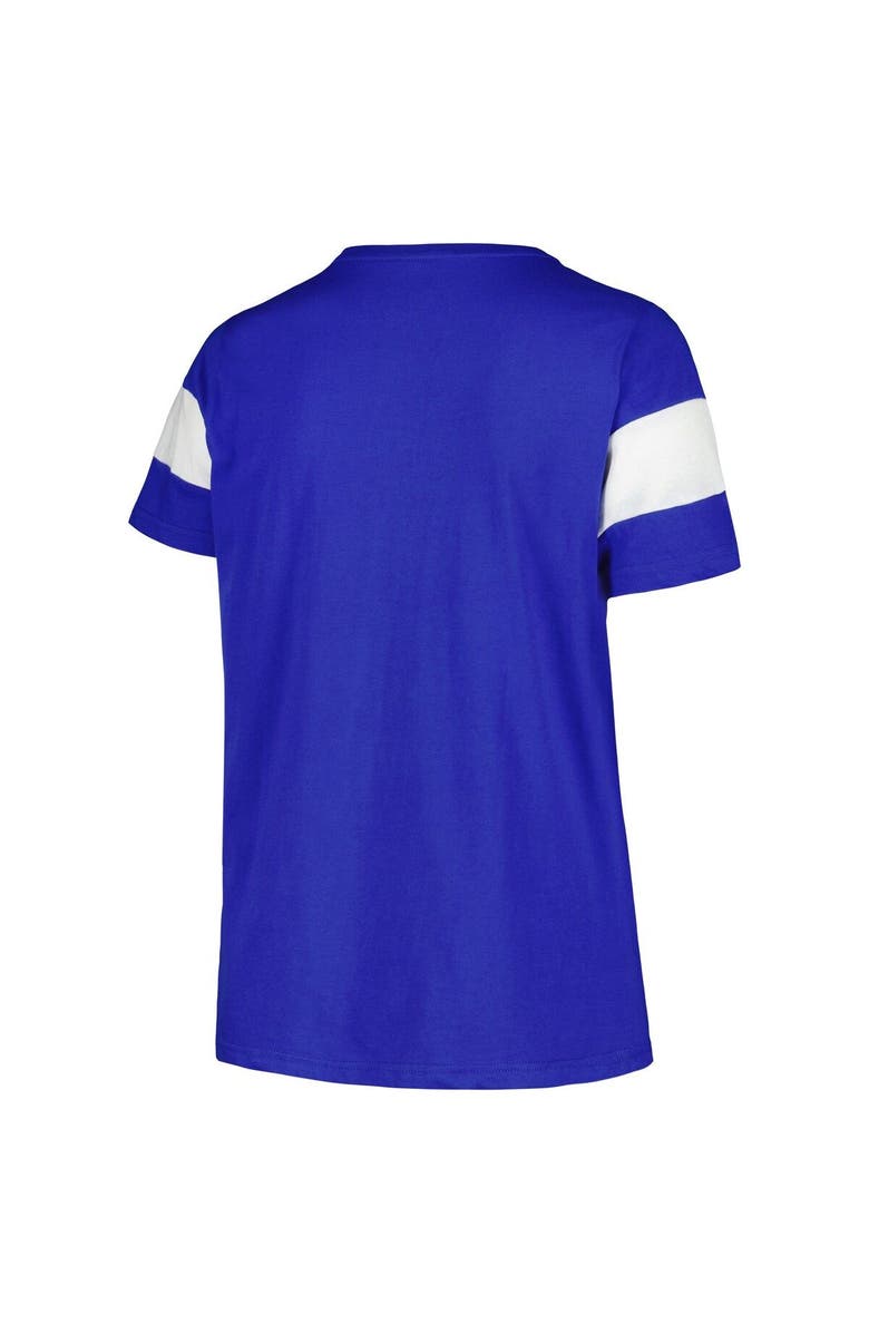 PROFILE Women's Profile Royal Kentucky Wildcats Plus Size Arched City Sleeve Stripe V-Neck T-Shirt, Alternate, color, 