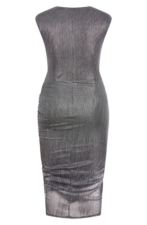 City Chic Starlit Cap Sleeve Ruched Body-con Dress