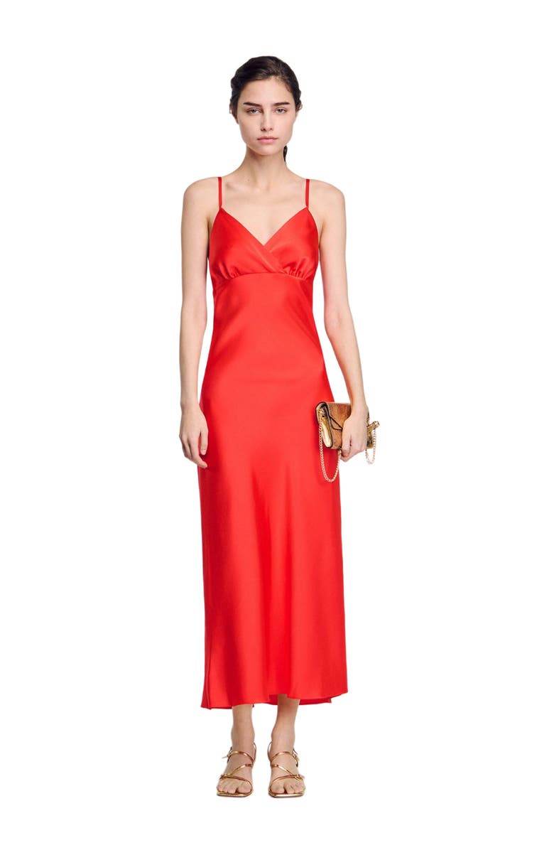 SANDRO Flowy dress with straps, Alternate, color, 
