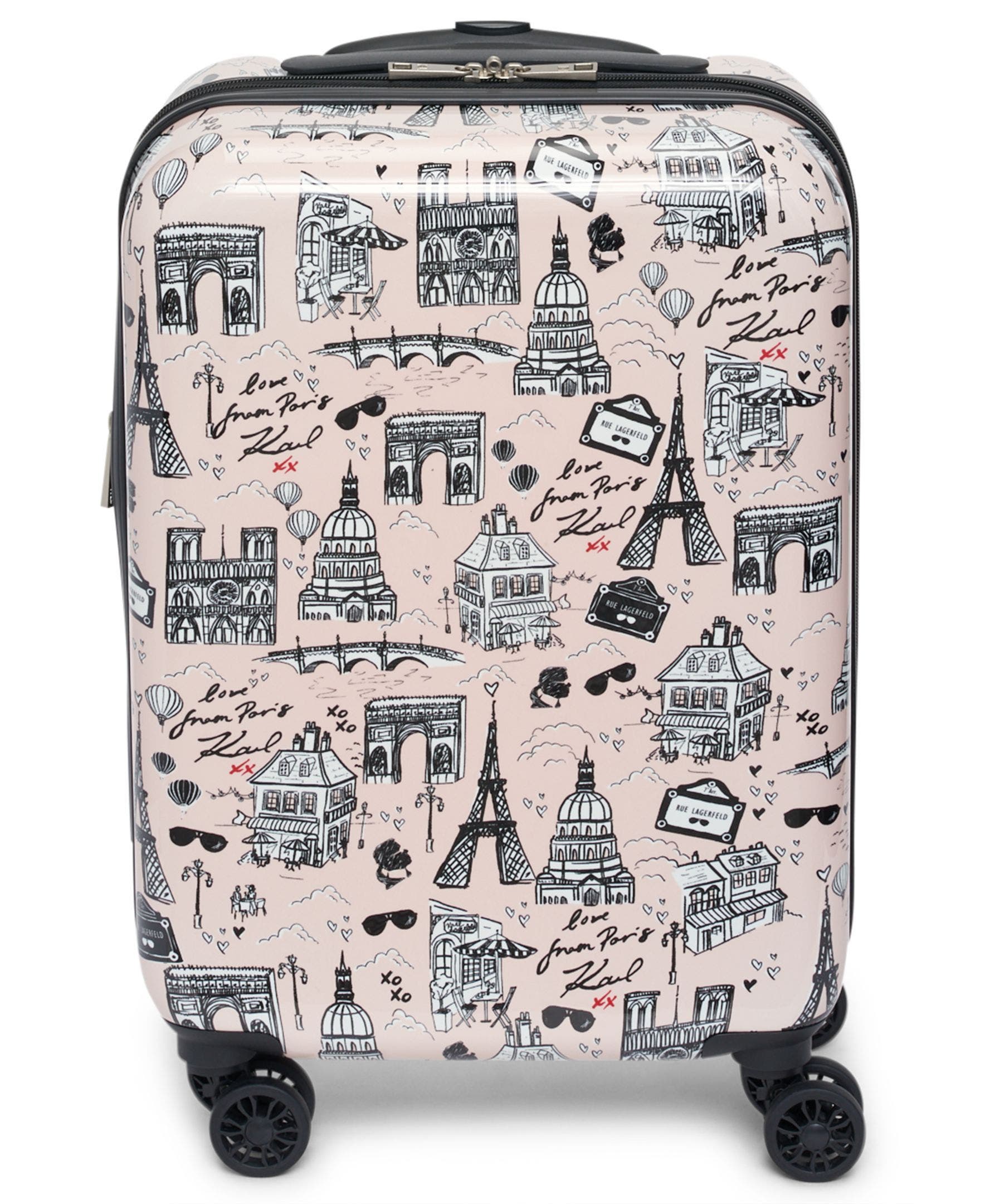 KARL LAGERFELD Karl In Paris 21" Upright Carry On Suitcase, Main, color, 