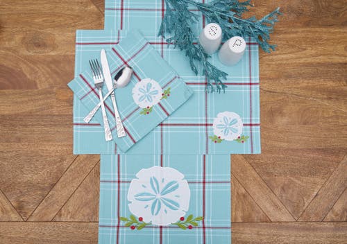 C & F Home C&f Home A Coastal Placemats Set Of 6, 13" X 19" In Blue