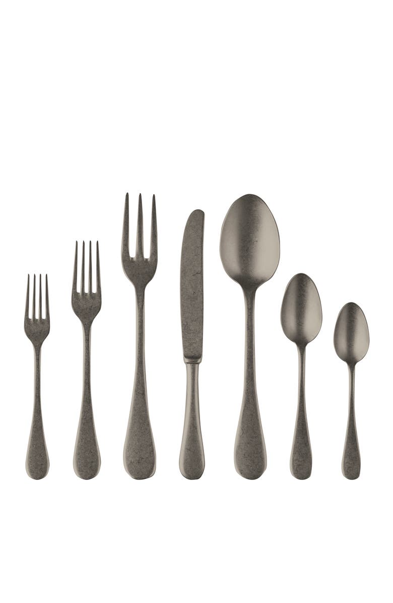 Mepra Vintage Pewter Flatware Set - 32 Pieces, Main, color, Black Gold