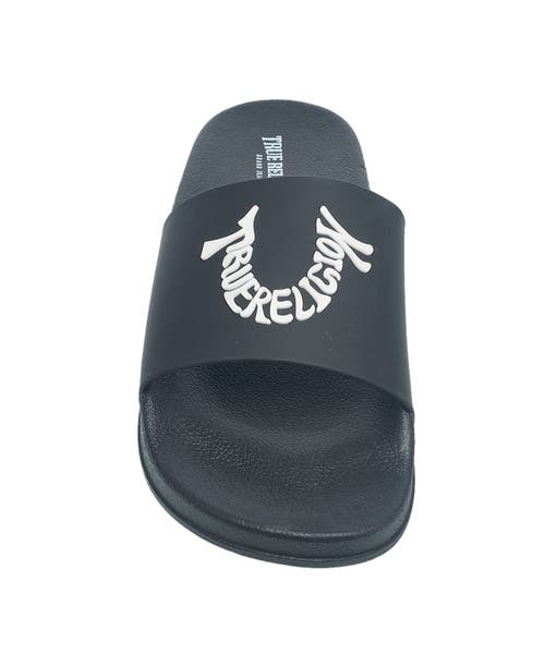 True Religion Ti Logo Slide In Black