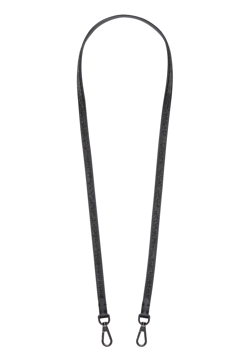 Brunello Cucinelli Precious shoulder strap in leather, Main, color,