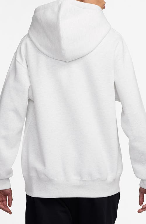 Jordan Women's  Flight Fleece Satin-lined Pullover Hoodie In Birch Heather