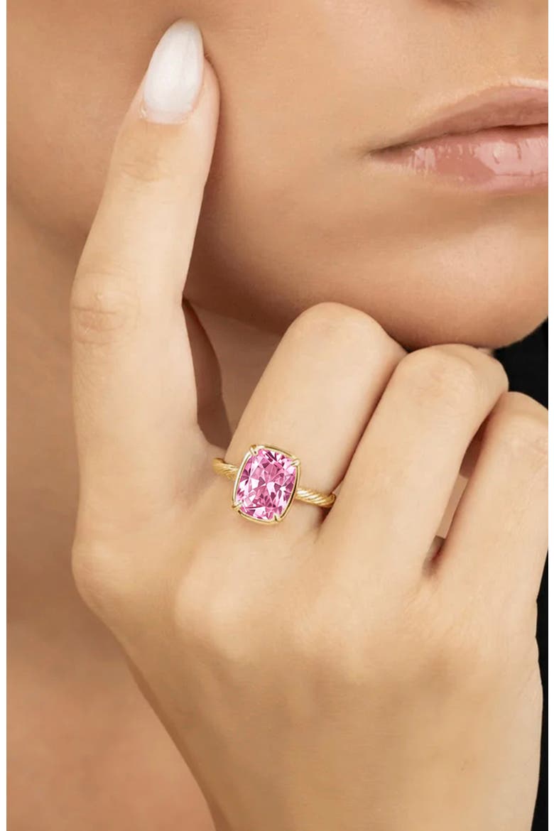 Sterling Silver Pink Sapphire Ring, Alternate, color, GOLD