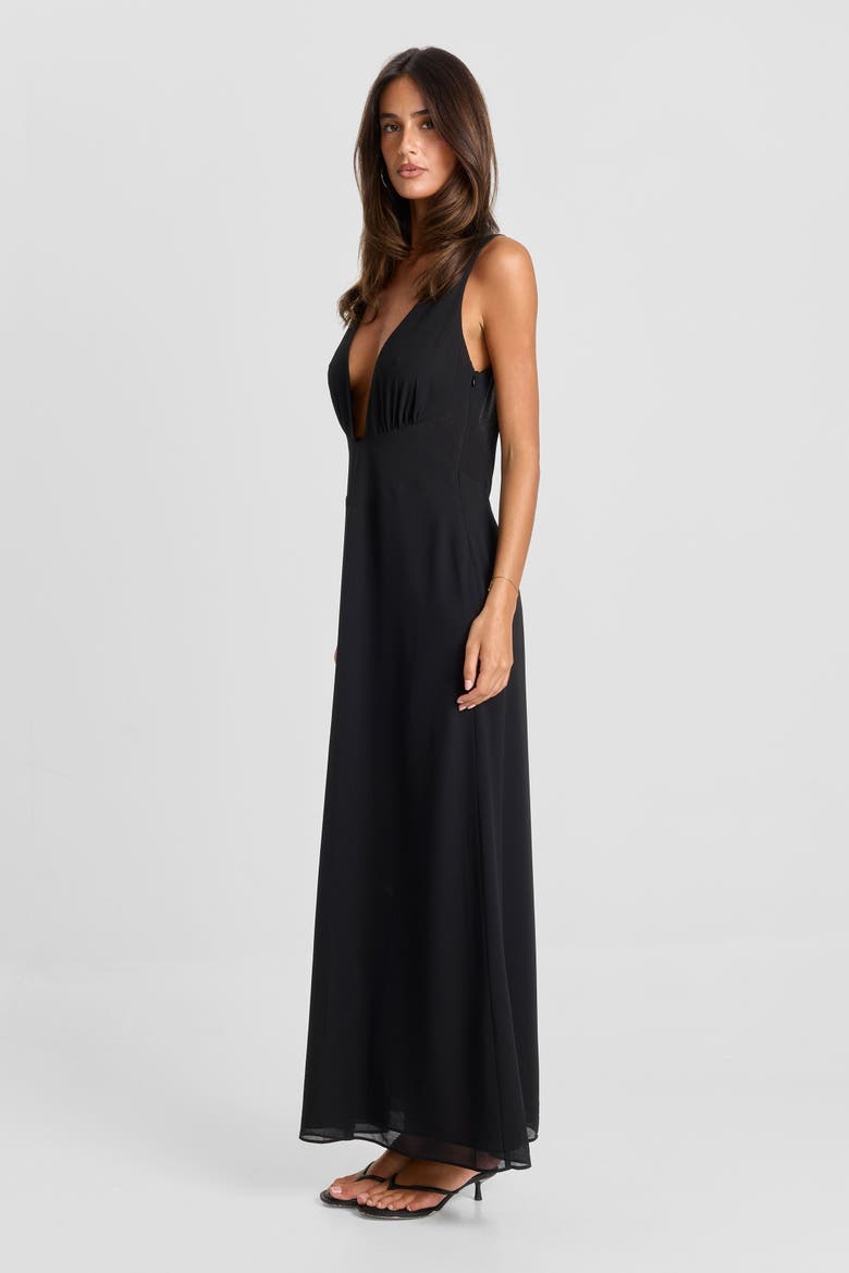 Juno Maxi Dress, Alternate, color, Black