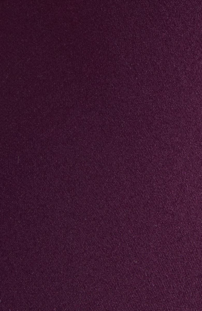 Alaïa Curved Silk Satin Gown, Alternate, color, Cognac