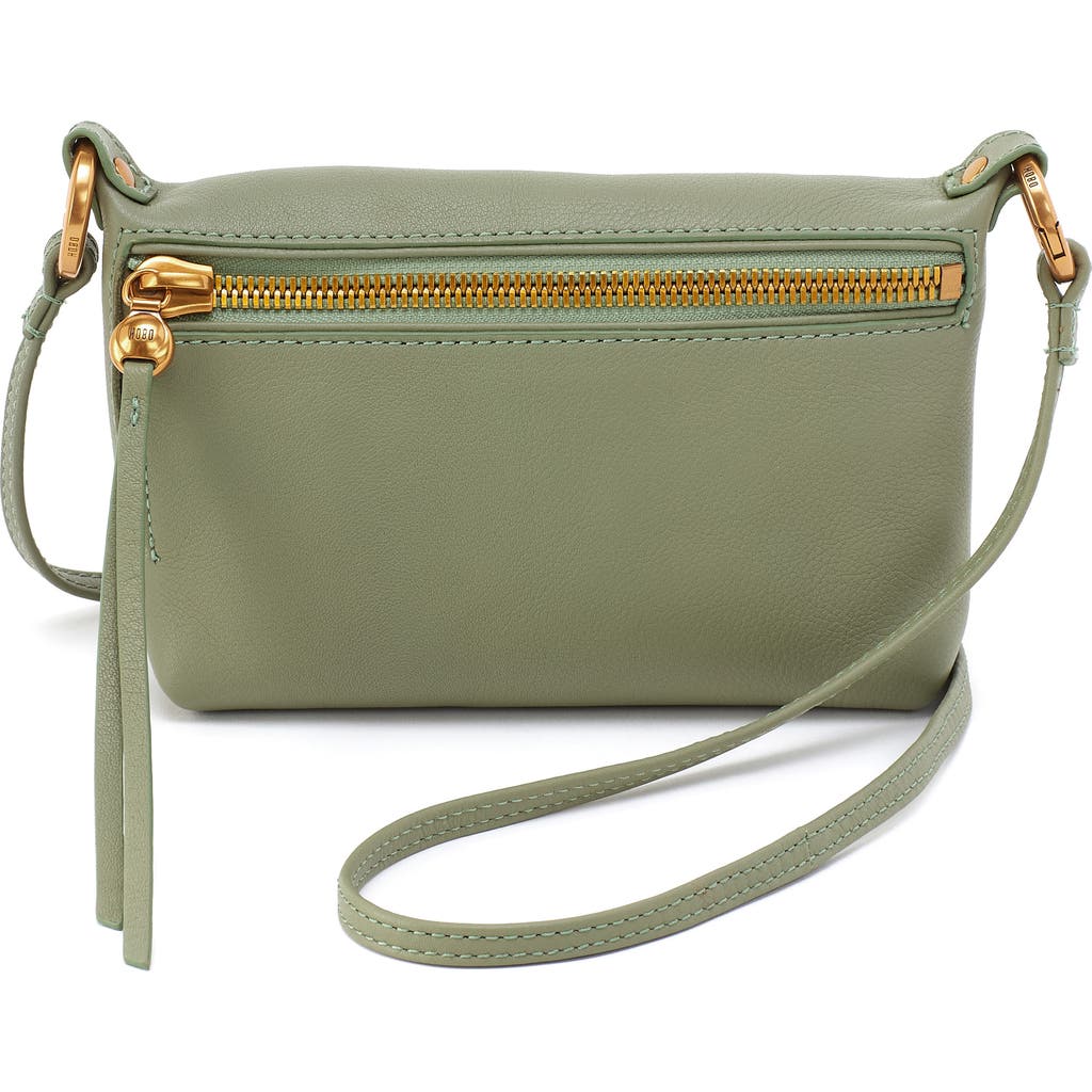 Hobo Run About Leather Crossbody Bag In Watercress