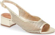 Bottero Botelsa Perforated Open Toe Slingback Pump