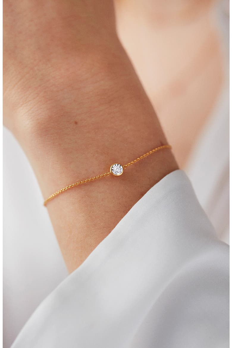 Diamond Solitaire Pendant Bracelet, Alternate, color, YELLOW GOLD
