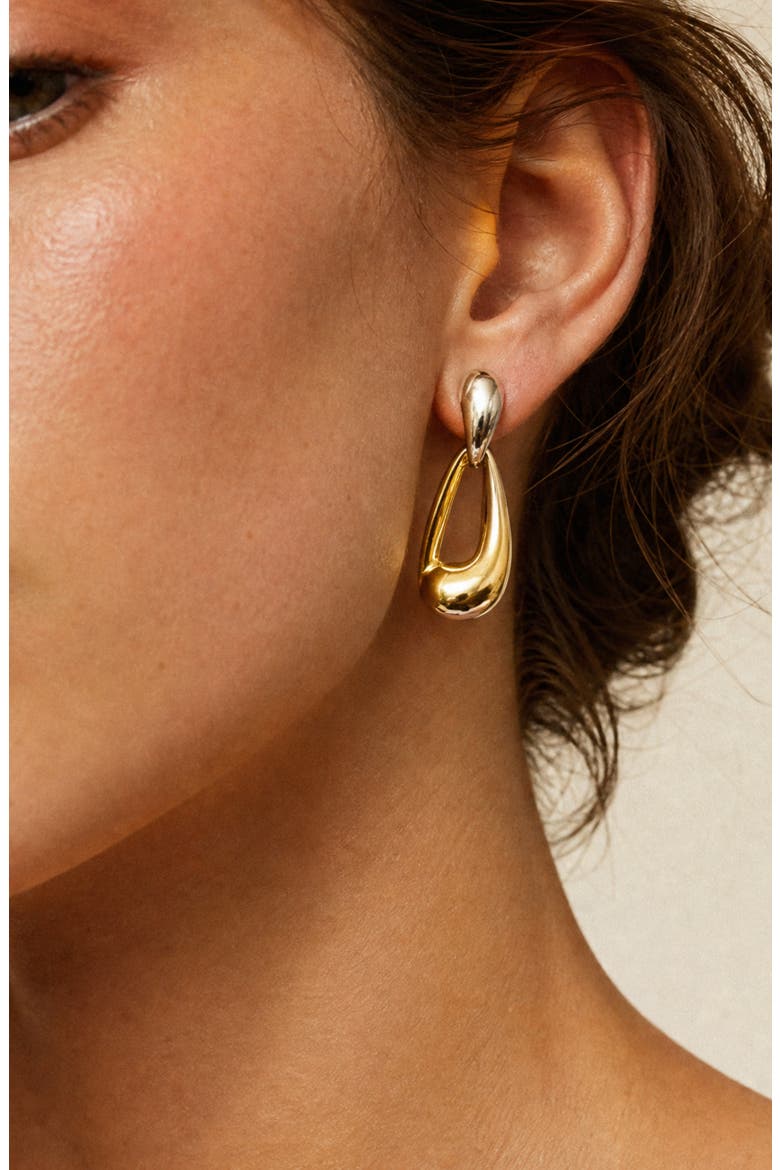 Two-Tone Drop Earrings, Alternate, color, TWO TONE