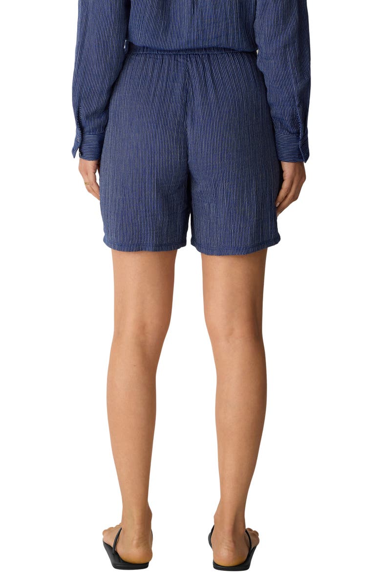 Eileen Fisher Organic Cotton Gauze Drawstring Shorts, Alternate, color, Deep Dive