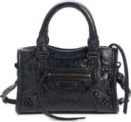 Balenciaga Nano Le City Leather Convertible Crossbody Bag