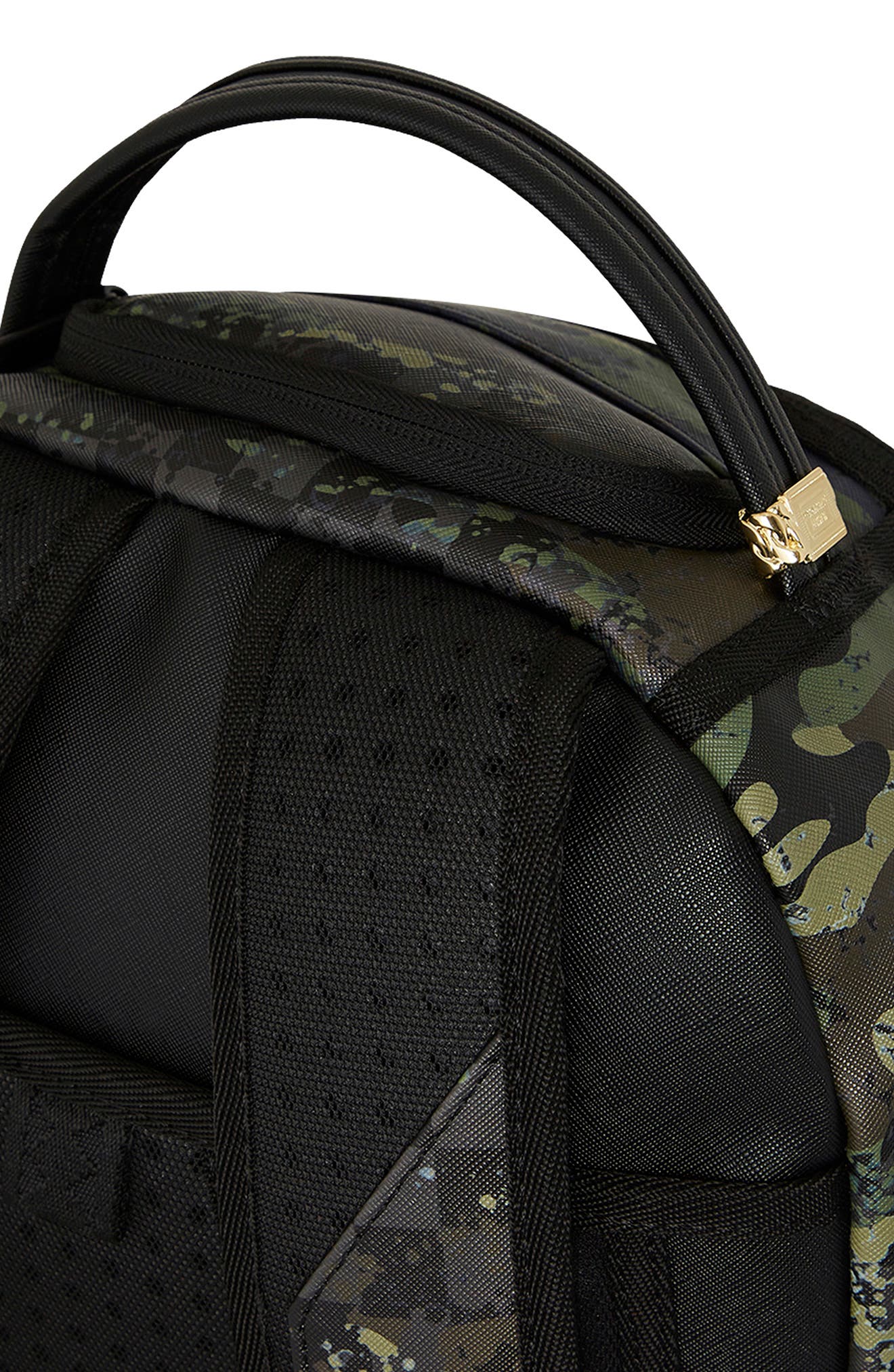 Sprayground Kids' Camo Splash Shark DLXSV Backpack, Alternate, color, 