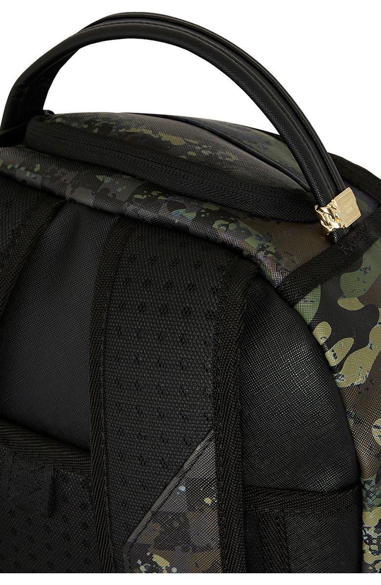 Sprayground Kids' Camo Splash Shark DLXSV Backpack, Alternate, color,