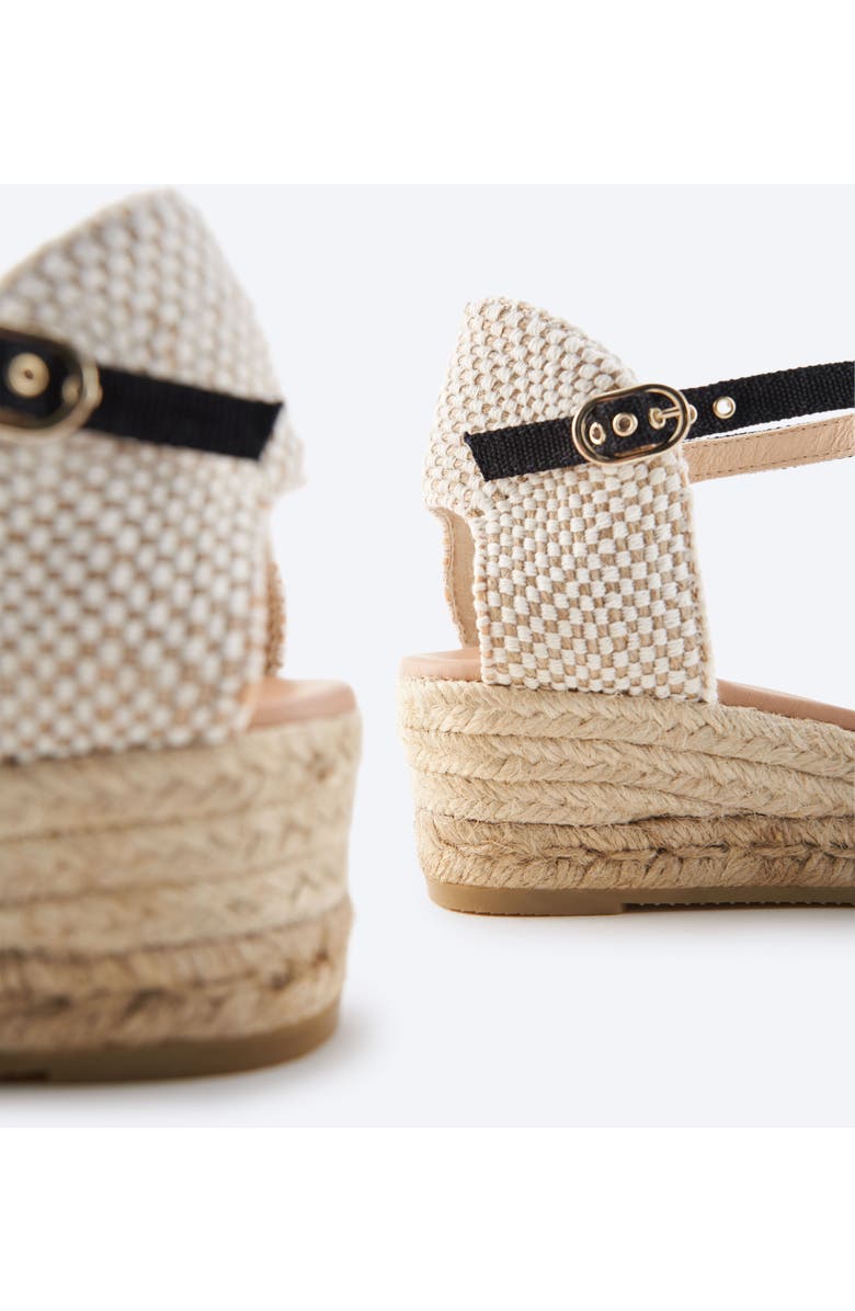 VISCATA Cavall Canvas Espadrille Sandal Wedges, Alternate, color, Black