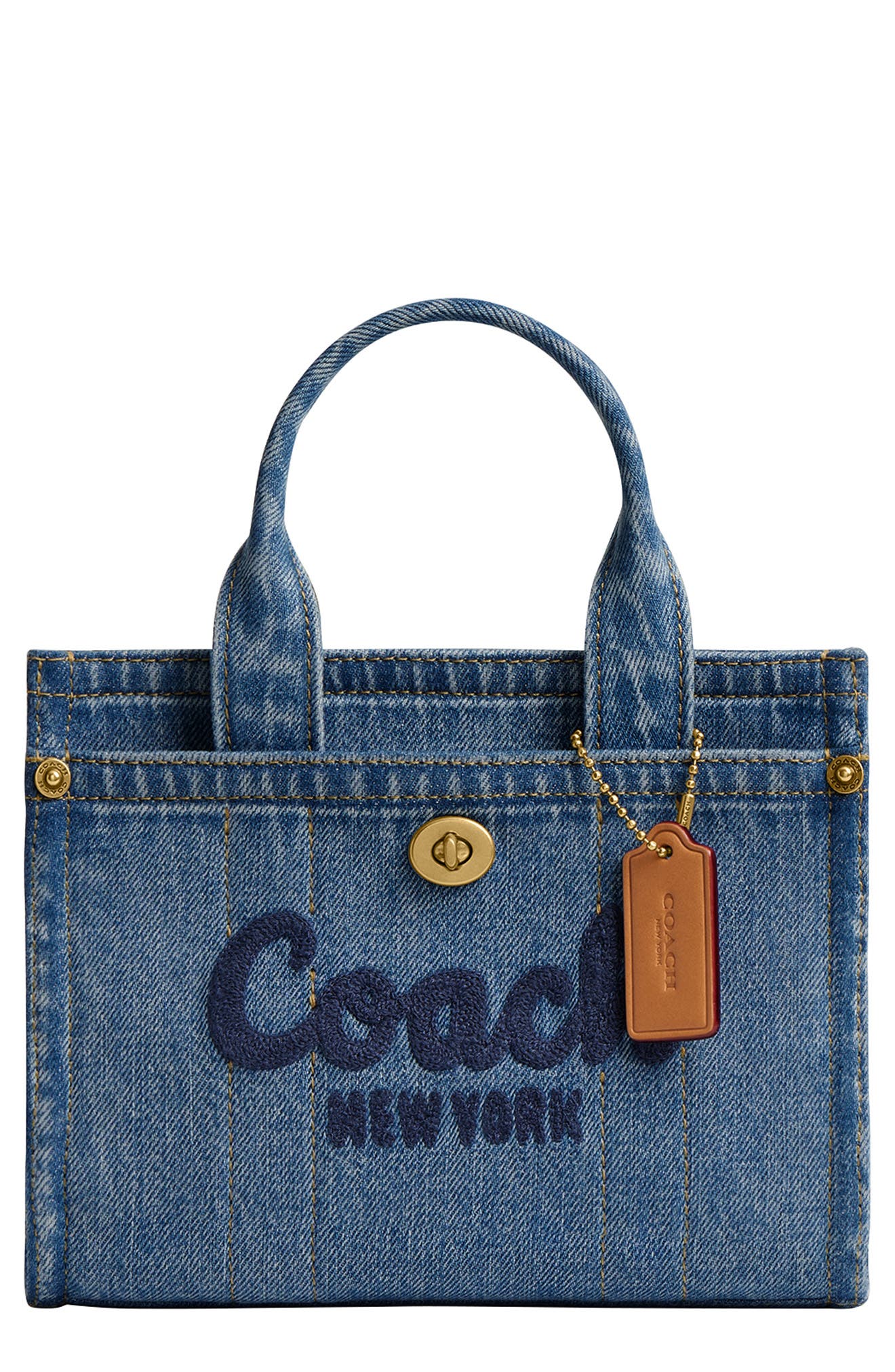 COACH Denim Cargo Tote, Main, color, 