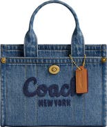COACH Denim Cargo Tote