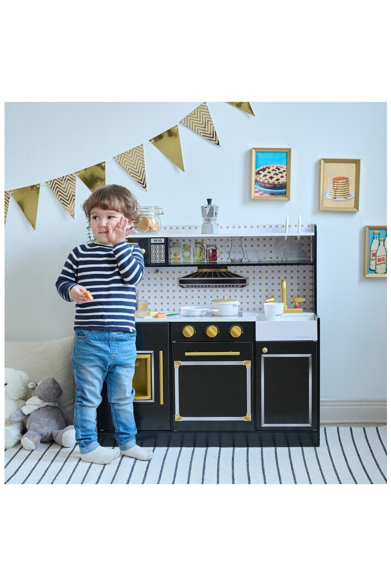 Little Chef St. Louis Play Kitchen & Accessories, Alternate, color, BLACK