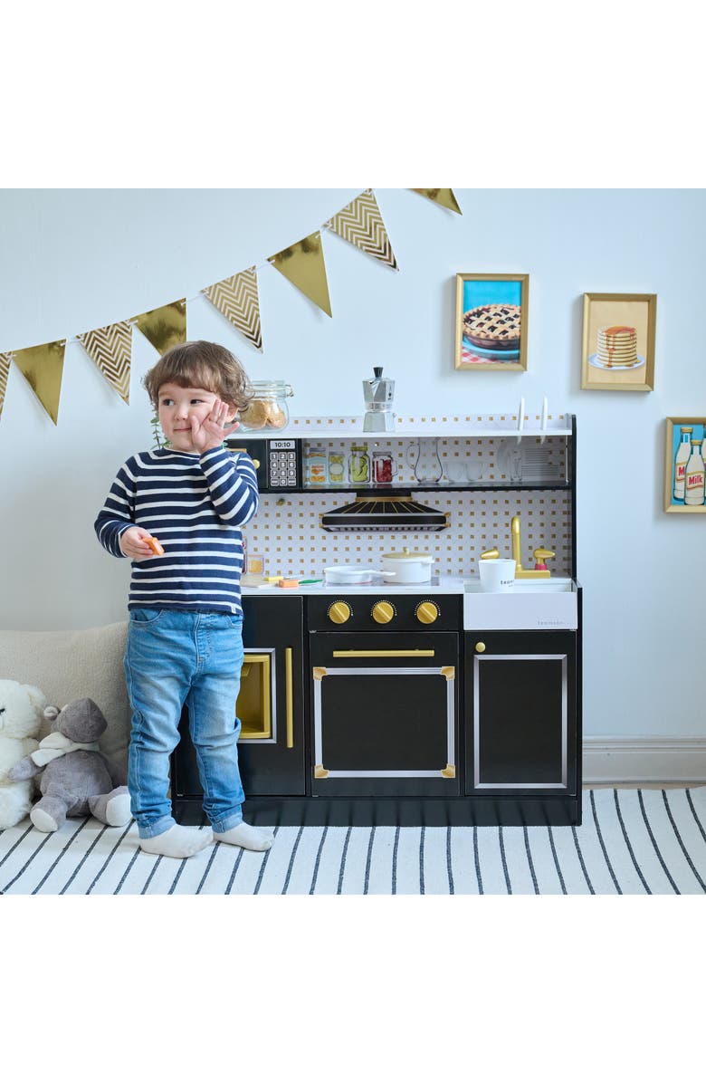 Teamson Kids Little Chef St. Louis Play Kitchen & Accessories, Alternate, color, Black