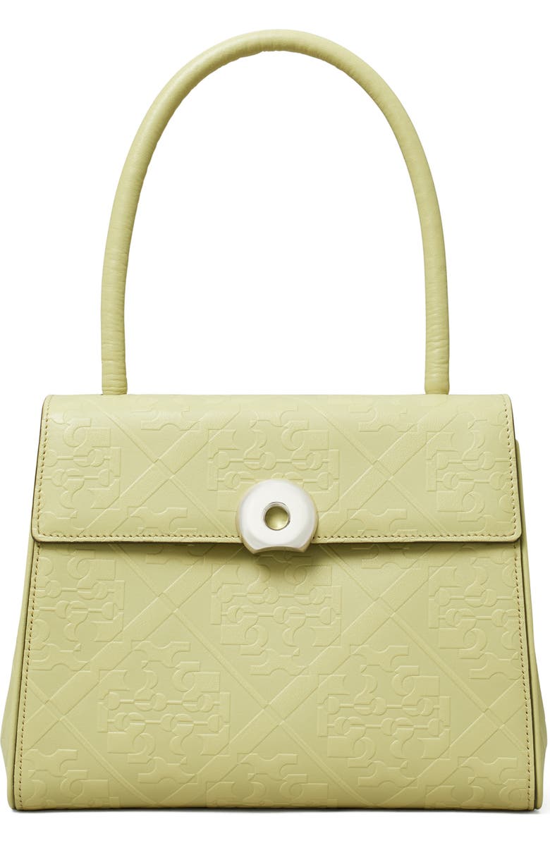 Tory Burch Small Deville Embossed Leather Top Handle Bag, Main, color,