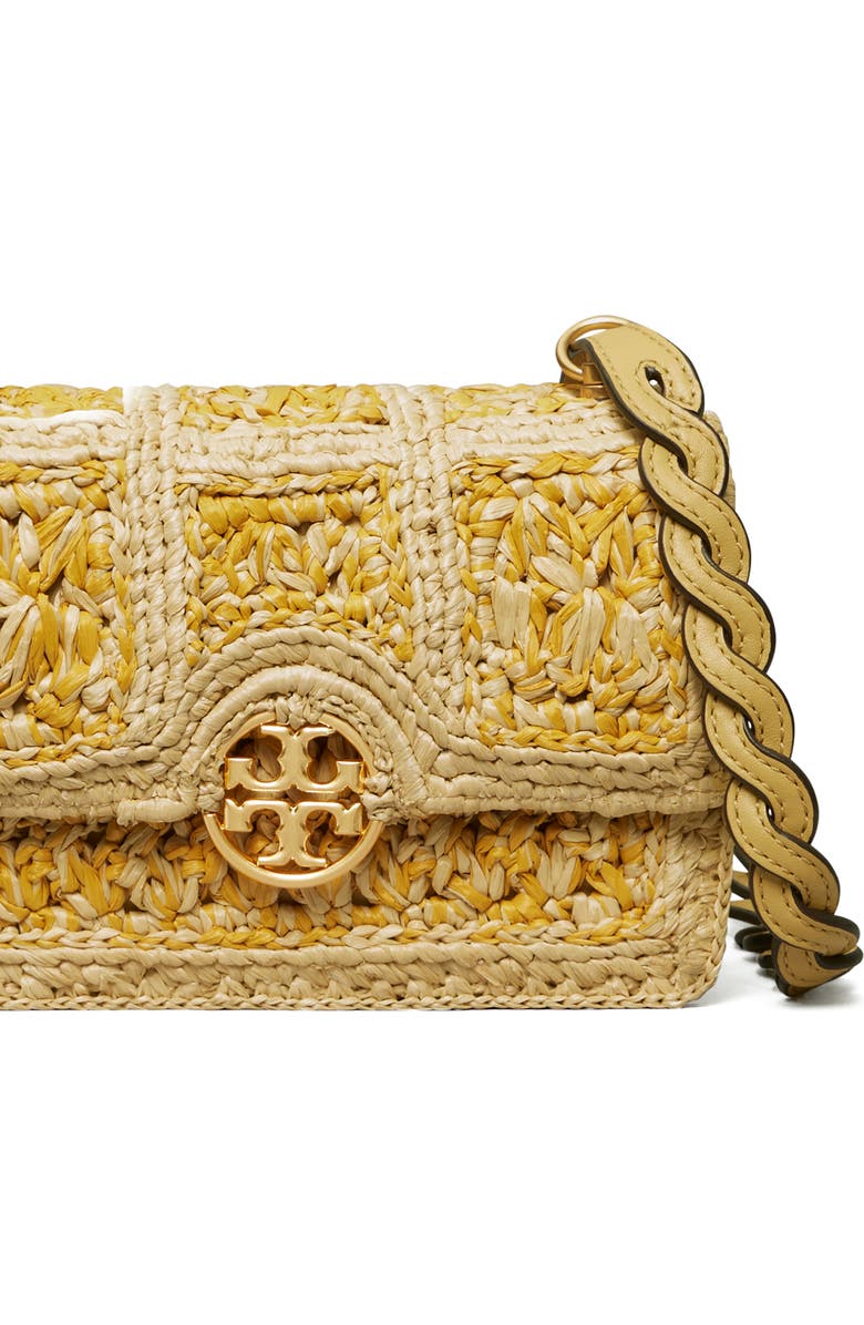 Tory Burch Mini Miller Raffia Shoulder Bag, Alternate, color,