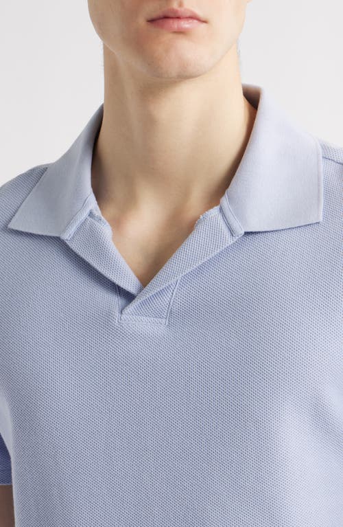 Frame Mens Jacquard Short-sleeve Cotton-jersey Polo Shirt Baby Blue Xl In Baby Blue