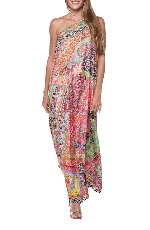 One-Shoulder Cover-Up Maxi Dress